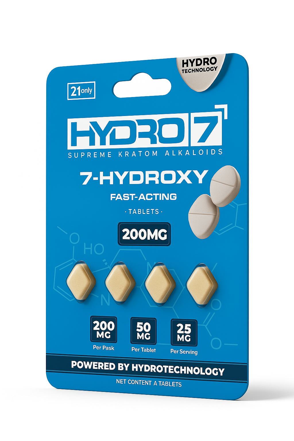 7-Hydroxy Tablets - 50MG (4 Count)