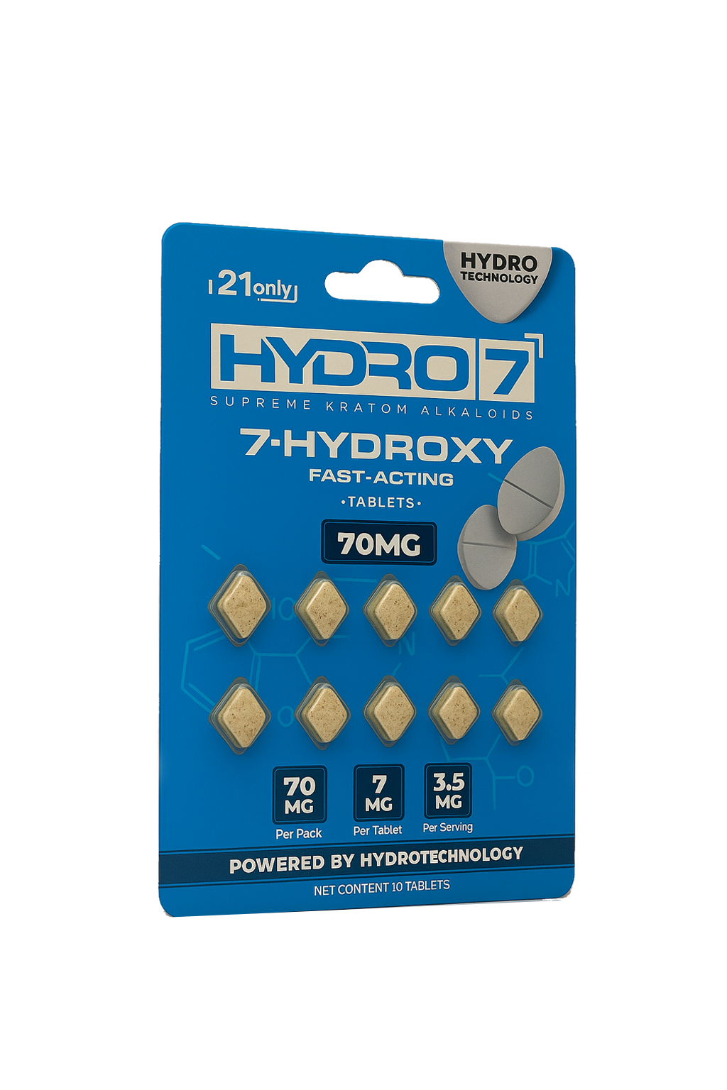 7-Hydroxy Tablets - 7MG (10 Count) 70MG